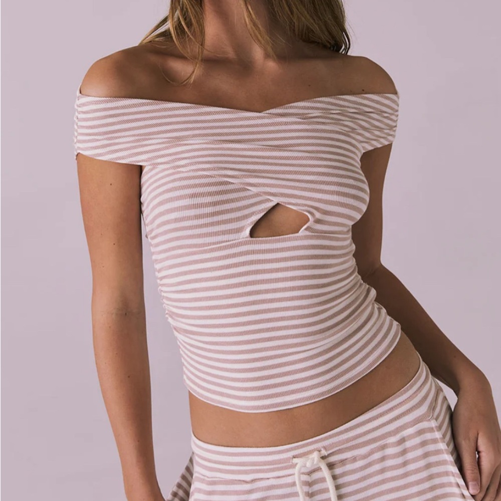 Chaserbrand Klimoton Khaki Striped Tank